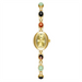 Elegant Ladies Watch Bracelet with Multicolor Beads - Vintage Gold