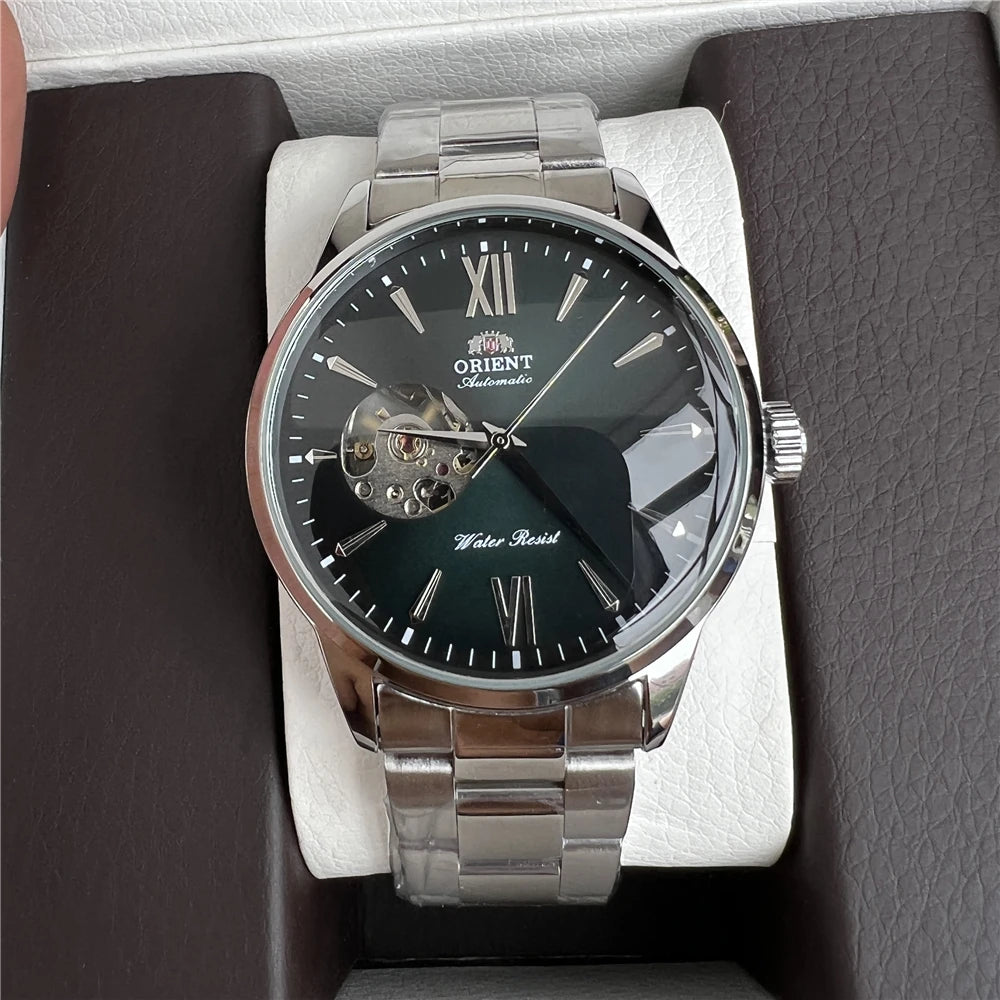 Open Heart Mechanical Wristwatch Roman Numeral Dial