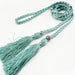 Elegant Braided Rope Tassel Belt for Women Waist - Cyan