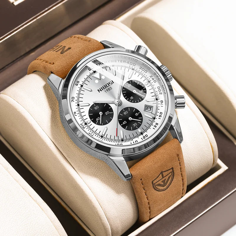 Chronograph Watch with Tachymeter And Subdials