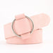 Belt with Round Buckle Design for Everyday Wear - Pink
