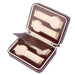 Watch Storage Box Leatherette with Zipper - Brown 4 Grids