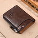Zipper Card Wallet With RFID Shield and Craftsmanship - Coffee