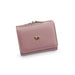 Petite Heart Clasp Wallet for Cards and Coins Elegance - Purple