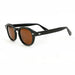 Sunglasses Oval Acetate Polarised UV400 Eyewear - Black Brown