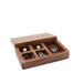 Walnut Jewelry Display Box with Six Compartments - C V12
