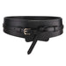 Genuine Leather Belt Wide Pin Buckle for Women - Black