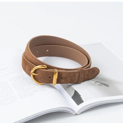 Belt with Circular Buckle for Everyday Wear And Style