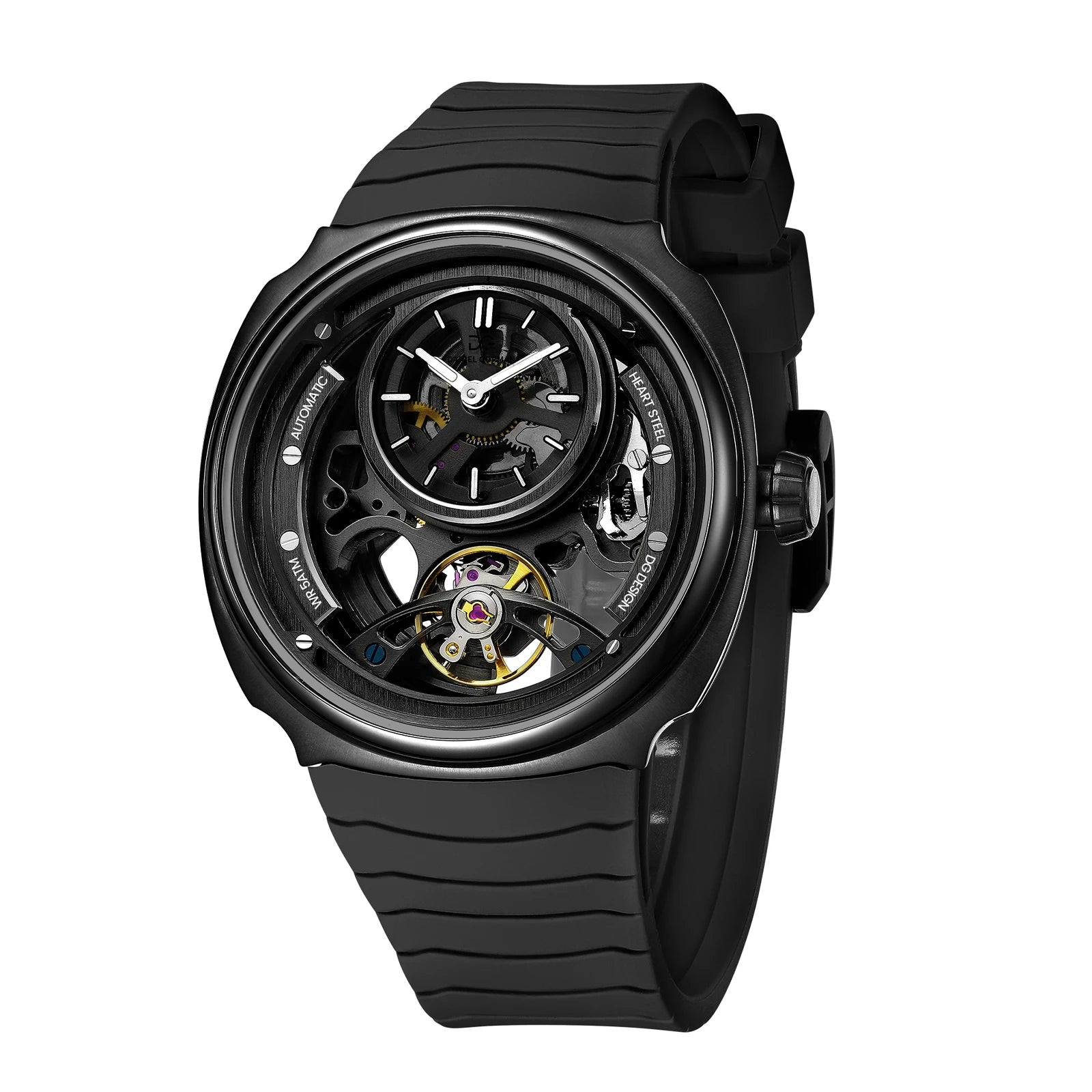 Skeleton Tourbillon Wristwatch with Automatic Movement