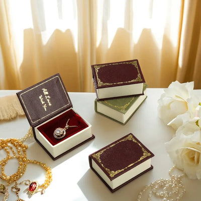 Book Shaped Jewelry Box On The Go Velvet Interior