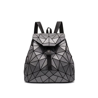 Backpack Geometric Grid Bag for Everyday Essentials - WO2MEN
