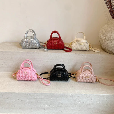 Handbag With Pleated Quilt Pattern For Little Ones - WO2MEN