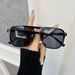 Casual Square Sunglasses for Women Men Mirrored - BK/GY