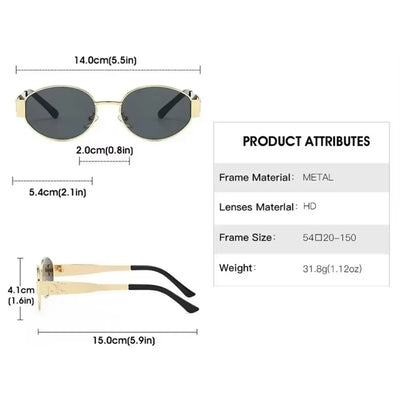 Oval Embrace Sunglasses with Refined Frame Design Line - WO2MEN