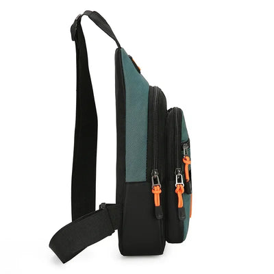Crossbody Waist Bag with Double Zipper Front Pockets