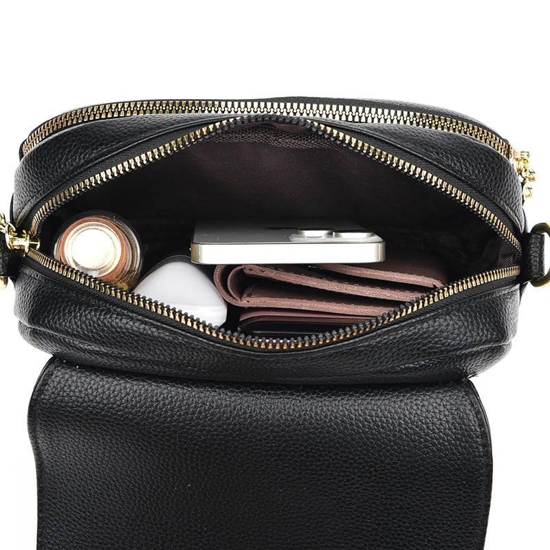 Elegant Shoulder Bag Crossbody Purse Zipper Closure