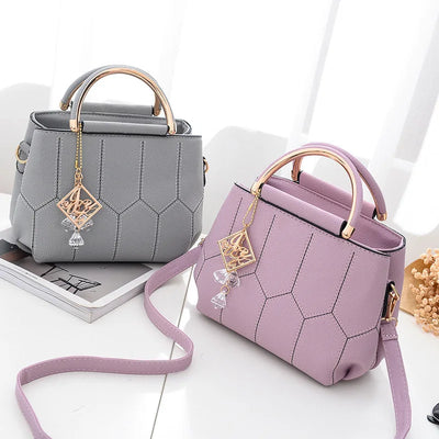 Handbag Hexagon Panel Structure With Dainty Charm Grace - WO2MEN