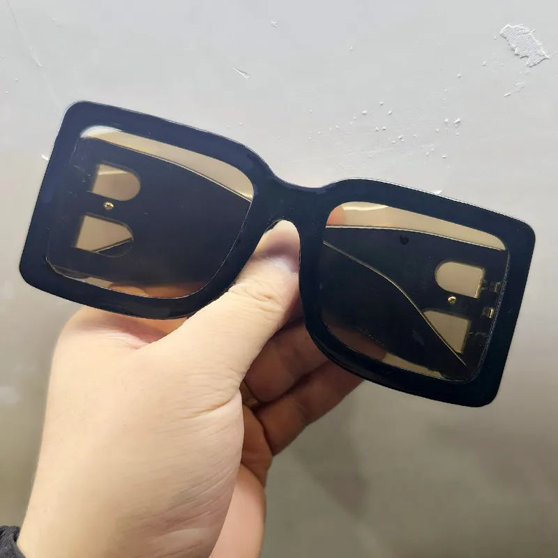 Oversized Square Sunglasses UV400 Gradient Lens