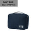 Compact Cable Organizer Bag for Travel On the Go Daily - Navy Blue