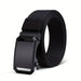 Belt with Toothless Automatic Buckle for Outdoor Work - Black