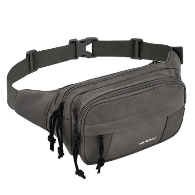 Large Waist Pack with Seven Zipper Pockets Crossbody