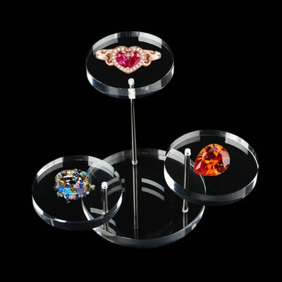 Three Tier Circular Jewelry Display Stand for Rings