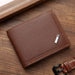 Ultra Slim Fold Wallet With Card Slots For Cash Compact - Brown