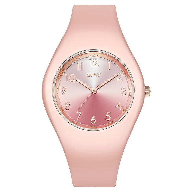 Quartz Movement Watch Minimalist Round Dial for Daily