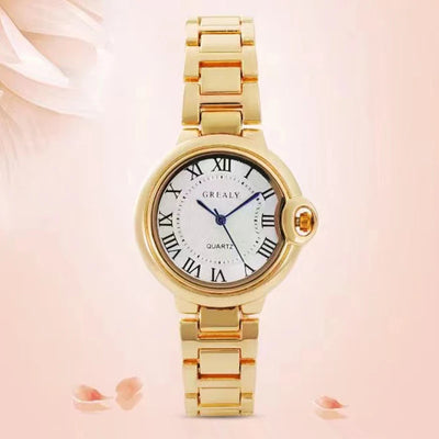 Bracelet Watch Quartz Movement Round Dial Classic