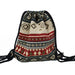 Backpack Drawstring Ethnic Pattern Bag Boho Chic - No V8