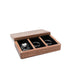 Walnut Jewelry Display Box with Six Compartments - C