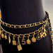 Belt with Charms And Pendants for Everyday Wardrobe - Black Belt 93 Cm