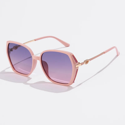 Fashion Square Sunglasses Gradient UV400 Rectangle - Pink