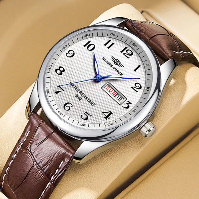 Classic Men Watch with Calendar and Day Window