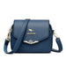 Elegant Shoulder Bag Crossbody Purse Zipper Closure - Blue