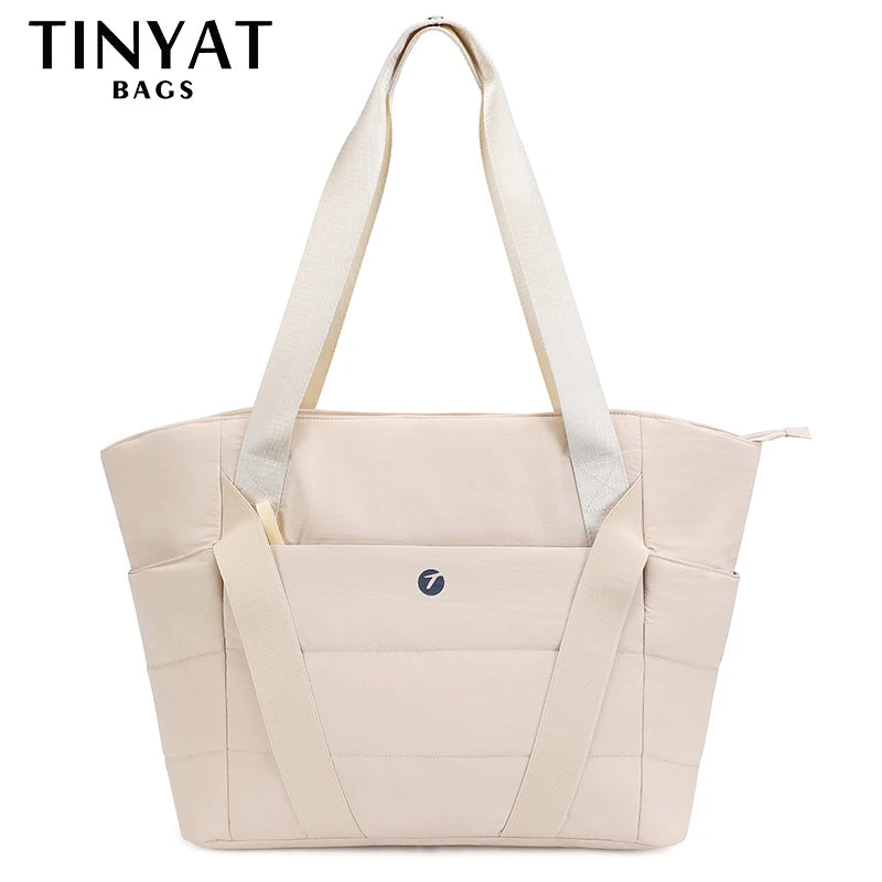 Quilted Puffy Tote for Everyday Travel and Shopping