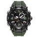 Sport Digital Analogue Wristwatch with Stopwatch - Army Green