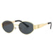 Oval Embrace Sunglasses with Refined Frame Design Line - Blue