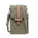 Crossbody Handbag With Petal Plaid Pattern And Strap - Green