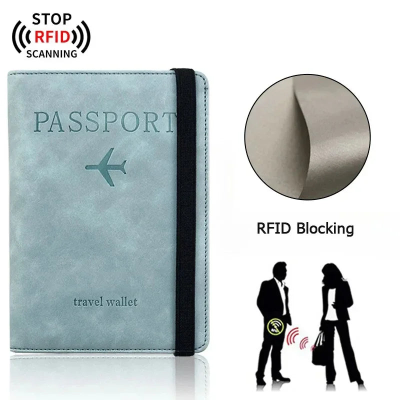 Passport Card Organizer With RFID Shielding Wallet Plus