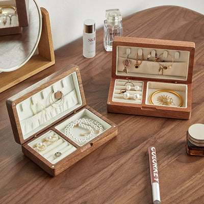 Jewelry Storage Box with Compartments Travel Case