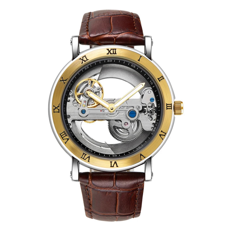 Skeleton Mechanical Wristwatch with Automatic Movement