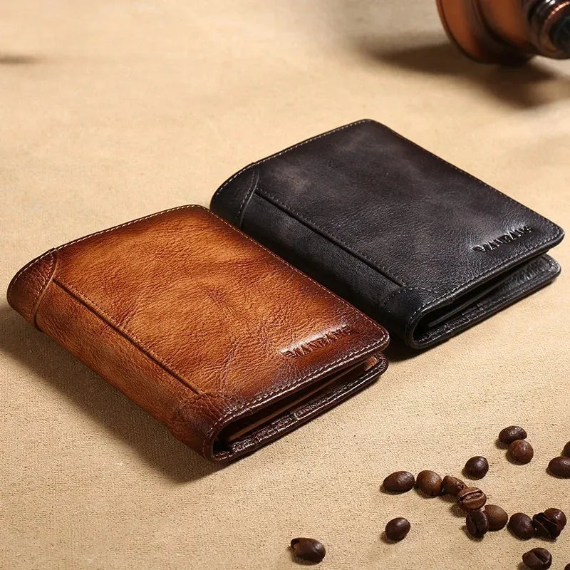 Trifold Wallet With RFID and ID Window for Everyday Use - WO2MEN