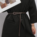 Slim Knot Belt for Women with Tailored Look Finish - Coffee