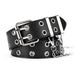Belt Studded PU Leather Chain with Star Grommets - RounLine With Chain