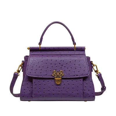 Refined Satchel With Turnlock Flap And Shoulder Strap