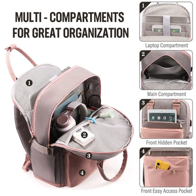 Backpack with USB Port Large Capacity Laptop Bag