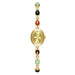 Elegant Oval Face Watch with Gemstone Bracelet - Gold