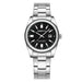 Elegant Quartz Wristwatch with Date and Steel Bracelet - Black