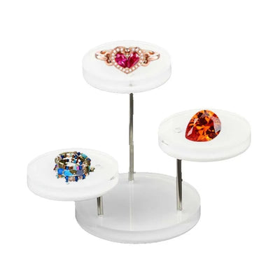 Three Tier Circular Jewelry Display Stand for Rings